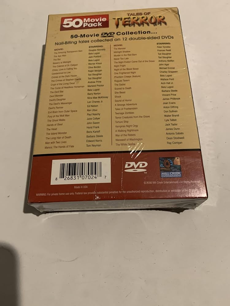 Amazon.com: Tales of Terror 50 Movie Pack Collection [DVD